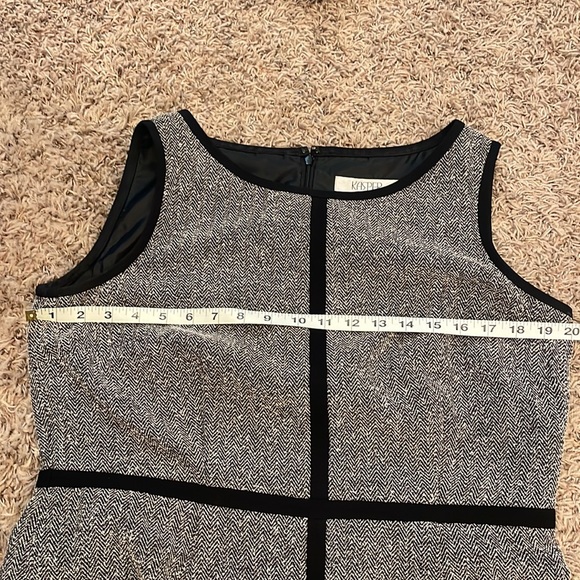 Kasper Separates Black and White Herringbone Tweed Dress - Picture 10 of 12